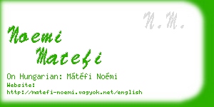 noemi matefi business card